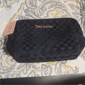 Juicy Couture Black Heart Velvet Pouch